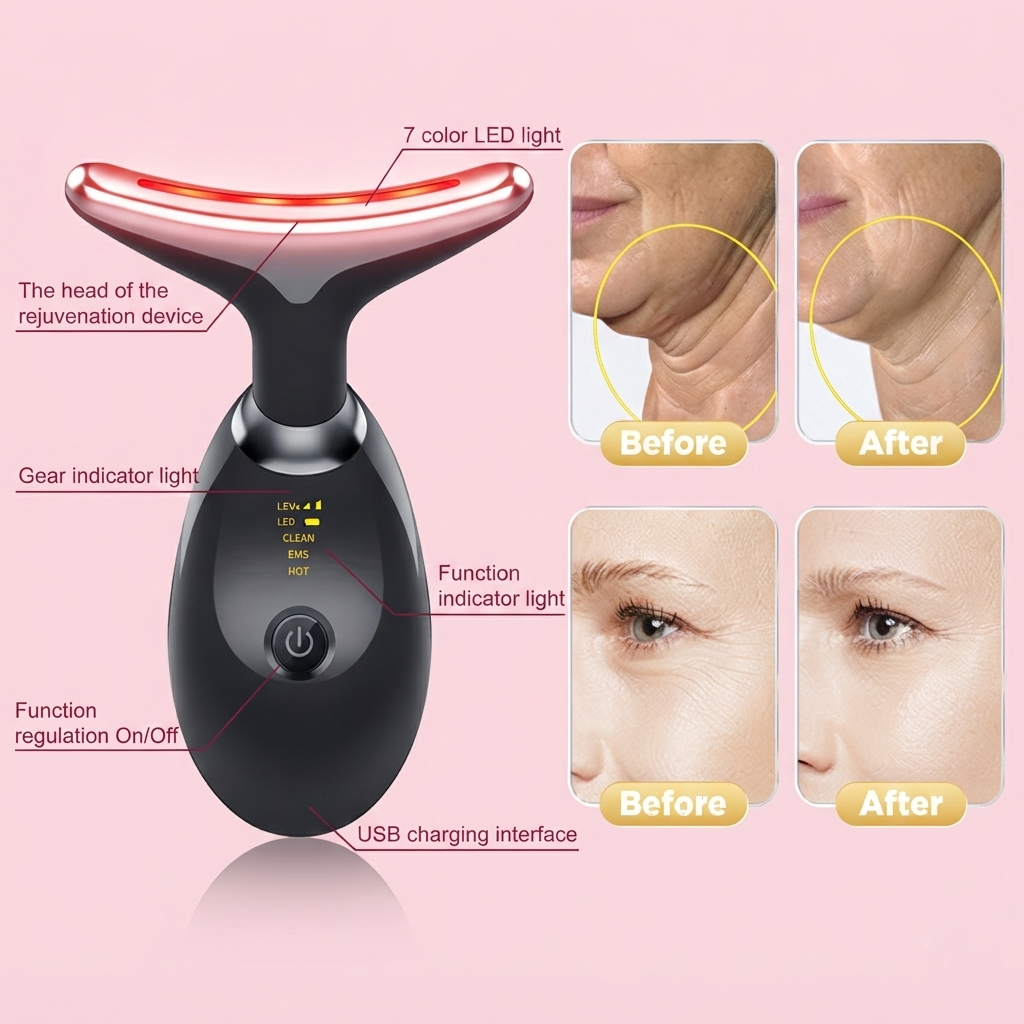 Physio Soma™ 7-in-1 LED Facial Sculptor & Lymphatic Drainage Device