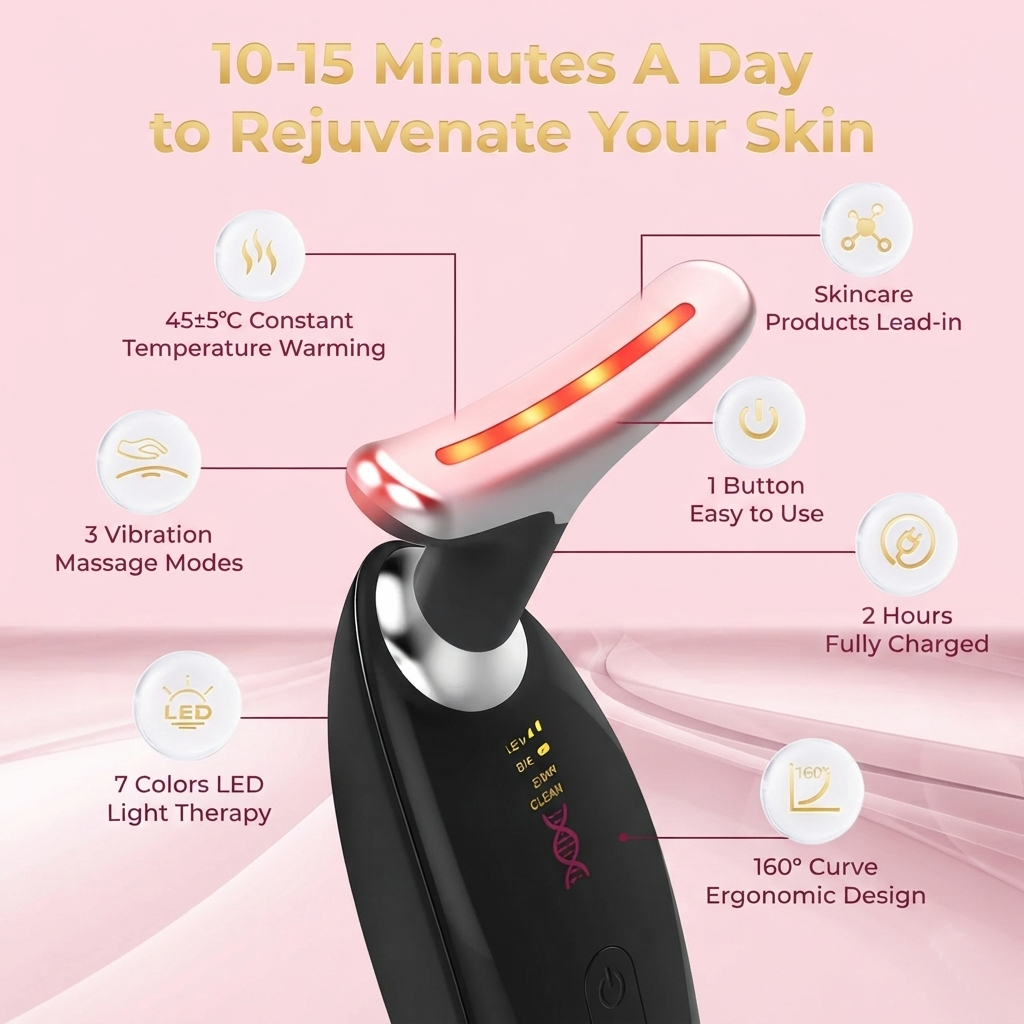 Physio Soma™ 7-in-1 LED Facial Sculptor & Lymphatic Drainage Device
